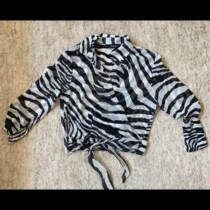 express / zebra crop top